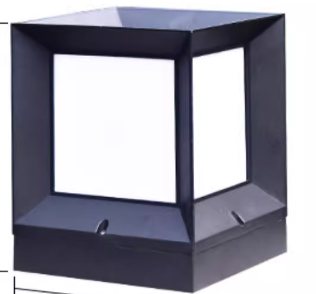 Mains pillar light with open lattice, ABS body, 100 mm, Weichun Lighting