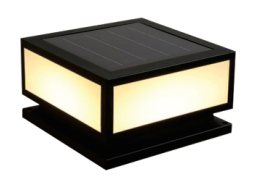 Solar pillar light with plain panel, ABS body, 250 mm, Weichun Lighting